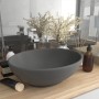 Lavabo de lujo ovalado cerámica gris oscuro mate 40x33 cm de vidaXL, Lavabos - Ref: Foro24-146928, Precio: 69,36 €, Descuento: %