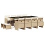 Set comedor de jardín con cojines 13 pzas ratán sintético beige de , Conjuntos de jardín - Ref: Foro24-3277749, Precio: 790,0...