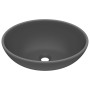 Lavabo de lujo ovalado cerámica gris oscuro mate 40x33 cm de vidaXL, Lavabos - Ref: Foro24-146928, Precio: 69,36 €, Descuento: %