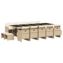 Set comedor de jardín con cojines 15 pzas ratán sintético beige de , Conjuntos de jardín - Ref: Foro24-3277761, Precio: 940,7...