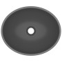 Lavabo de lujo ovalado cerámica gris oscuro mate 40x33 cm de vidaXL, Lavabos - Ref: Foro24-146928, Precio: 69,36 €, Descuento: %