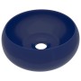Lavabo de lujo redondo cerámica azul oscuro mate 40x15 cm de vidaXL, Lavabos - Ref: Foro24-147001, Precio: 77,96 €, Descuento: %