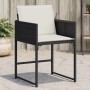 Sillas de jardín con cojines 4 unidades ratán sintético negro de , Sillas de jardín - Ref: Foro24-4007475, Precio: 154,32 €, ...