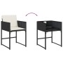 Sillas de jardín con cojines 4 unidades ratán sintético negro de , Sillas de jardín - Ref: Foro24-4007475, Precio: 154,32 €, ...