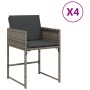 Sillones de jardín con cojines 4 uds ratán sintético gris de , Sillas de jardín - Ref: Foro24-4007477, Precio: 159,05 €, Desc...