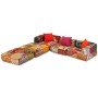 Puf modular de 3 plazas de tela patchwork en Decoración | Comprar online en Foru.es
