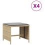 Taburetes jardín cojines 4 uds ratán PE beige mezcla 40x40x35cm de , Otomanas de exterior - Ref: Foro24-4007489, Precio: 87,4...