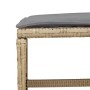 Taburetes jardín cojines 4 uds ratán PE beige mezcla 40x40x35cm de , Otomanas de exterior - Ref: Foro24-4007489, Precio: 87,4...