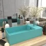 Hellgrünes Keramikwaschbecken mit Überlauf von vidaXL, Sinkt - Ref: Foro24-146991, Preis: 74,56 €, Rabatt: %