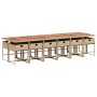Set comedor de jardín con cojines 13 pzas ratán sintético beige de , Conjuntos de jardín - Ref: Foro24-3278079, Precio: 876,4...