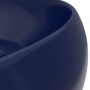 Lavabo de lujo redondo cerámica azul oscuro mate 40x15 cm de vidaXL, Lavabos - Ref: Foro24-147001, Precio: 77,96 €, Descuento: %