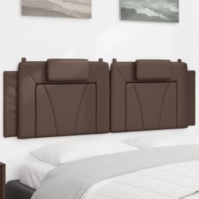 Cabecero de cama acolchado cuero sintético marrón 160 cm de , Cabeceros y pies de cama - Ref: Foro24-374799, Precio: 59,45 €,...
