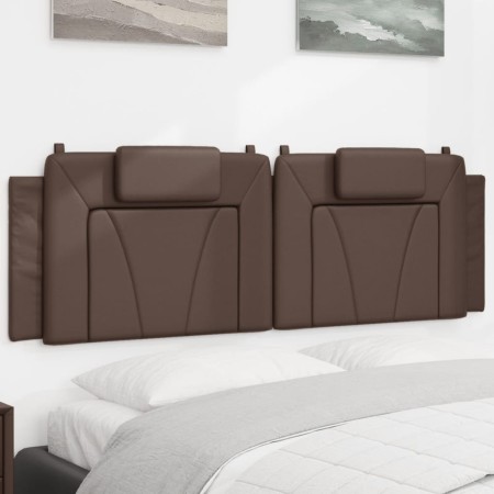 Cabecero de cama acolchado cuero sintético marrón 160 cm de , Cabeceros y pies de cama - Ref: Foro24-374799, Precio: 59,45 €,...