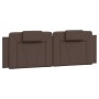 Cabecero de cama acolchado cuero sintético marrón 160 cm de , Cabeceros y pies de cama - Ref: Foro24-374799, Precio: 59,45 €,...
