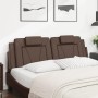 Cabecero de cama acolchado cuero sintético marrón 160 cm de , Cabeceros y pies de cama - Ref: Foro24-374799, Precio: 59,45 €,...