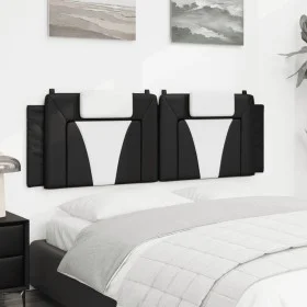 Cabecero de cama acolchado cuero sintético negro blanco 160 cm de , Cabeceros y pies de cama - Ref: Foro24-374802, Precio: 60...