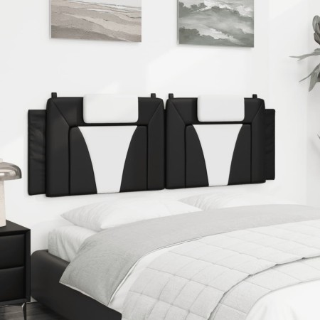 Cabecero de cama acolchado cuero sintético negro blanco 160 cm de , Cabeceros y pies de cama - Ref: Foro24-374802, Precio: 65...