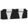 Cabecero de cama acolchado cuero sintético negro blanco 160 cm de , Cabeceros y pies de cama - Ref: Foro24-374802, Precio: 65...