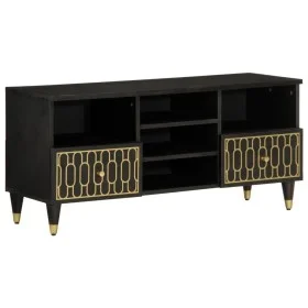 Mueble de TV madera maciza de mango 100x33x46 cm de , Almacenamiento para CD y DVD - Ref: Foro24-358338, Precio: 71,09 €, Des...