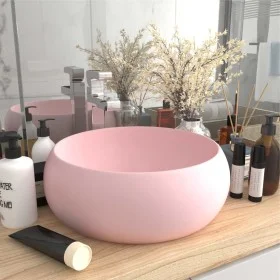 Lavabo de lujo redondo cerámica rosa mate 40x15 cm de vidaXL, Lavabos - Ref: Foro24-146999, Precio: 84,22 €, Descuento: %