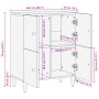 Armario auxiliar madera maciza de mango 60x33x75 cm de , Almacenamiento para CD y DVD - Ref: Foro24-358346, Precio: 113,90 €,...