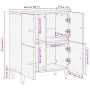 Massivholz-Nebenschrank aus Mangoholz 60x33x75 cm von , CD- und DVD-Speicher - Ref: Foro24-358346, Preis: 112,61 €, Rabatt: %