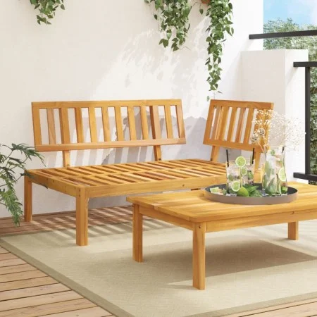 Corner pallet sofa for garden made of solid acacia wood by , Outdoor sofas - Ref: Foro24-365844, Price: 157,63 €, Discount: %