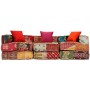 Puf modular de 3 plazas de tela patchwork en Decoración | Comprar online en Foru.es