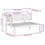 Sofá de esquina de palets para jardín madera maciza de acacia de , Sofás de exterior - Ref: Foro24-365844, Precio: 157,63 €, ...
