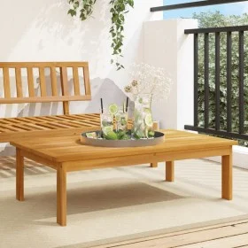 Solid acacia wood garden table 100x60x30 cm by , Outdoor sofas - Ref: Foro24-365846, Price: 75,54 €, Discount: %