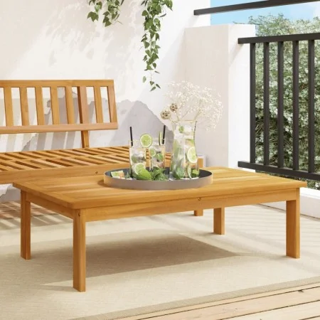 Solid acacia wood garden table 100x60x30 cm by , Outdoor sofas - Ref: Foro24-365846, Price: 75,54 €, Discount: %
