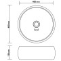 Lavabo de lujo redondo cerámica rosa mate 40x15 cm de vidaXL, Lavabos - Ref: Foro24-146999, Precio: 84,47 €, Descuento: %