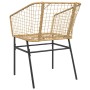 Sillones de jardín 2 unidades ratán sintético marrón de , Sillas de jardín - Ref: Foro24-369099, Precio: 93,68 €, Descuento: %