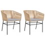 Sillones de jardín con cojines 2 uds ratán sintético marrón de , Sillas de jardín - Ref: Foro24-369103, Precio: 138,40 €, Des...