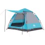Tienda de campaña cabaña 4 personas apertura rápida azul de , Tiendas de campaña - Ref: Foro24-4005336, Precio: 94,38 €, Desc...