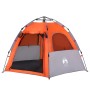 Tienda campaña cabaña 4 personas apertura rápida gris naranja de , Tiendas de campaña - Ref: Foro24-4005334, Precio: 98,00 €,...