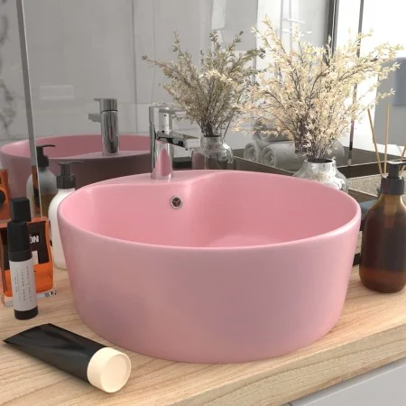 Luxus-Spüle mit mattrosa Keramiküberlauf 36x13 cm von vidaXL, Sinkt - Ref: Foro24-147032, Preis: 76,31 €, Rabatt: %
