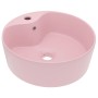 Lavabo lujo con rebosadero cerámica rosa mate 36x13 cm de vidaXL, Lavabos - Ref: Foro24-147032, Precio: 77,68 €, Descuento: %