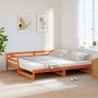 Sofá cama nido madera maciza de pino marrón cera 90x190 cm de , Camas y somieres - Ref: Foro24-847160, Precio: 138,44 €, Desc...