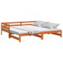 Sofá cama nido madera maciza de pino marrón cera 90x190 cm de , Camas y somieres - Ref: Foro24-847160, Precio: 138,44 €, Desc...