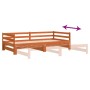 Sofá cama nido madera maciza de pino marrón cera 90x190 cm de , Camas y somieres - Ref: Foro24-847160, Precio: 138,44 €, Desc...