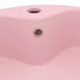 Lavabo lujo con rebosadero cerámica rosa mate 36x13 cm de vidaXL, Lavabos - Ref: Foro24-147032, Precio: 76,31 €, Descuento: %