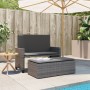 Banco de jardín con cojines y reposapiés ratán sintético gris de , Bancos de jardín - Ref: Foro24-368409, Precio: 243,90 €, D...