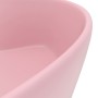 Lavabo lujo con rebosadero cerámica rosa mate 36x13 cm de vidaXL, Lavabos - Ref: Foro24-147032, Precio: 77,68 €, Descuento: %
