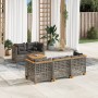 Set de muebles de jardín 6 pzas y cojines ratán sintético gris de , Conjuntos de jardín - Ref: Foro24-3261735, Precio: 520,07...