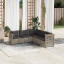 Juego de sofás jardín con cojines 5 pzas ratán sintético gris de , Conjuntos de jardín - Ref: Foro24-3261825, Precio: 432,51 ...