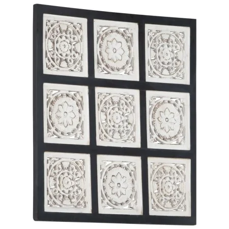 Hand-carved black and white MDF wall panel 60x60x1.5 cm by vidaXL, Wall covering - Ref: Foro24-321657, Price: 37,33 €, Discou...