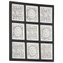 Hand-carved black and white MDF wall panel 60x60x1.5 cm by vidaXL, Wall covering - Ref: Foro24-321657, Price: 37,33 €, Discou...