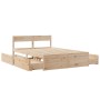 Estructura de cama con cajones madera maciza de pino 120x200 cm de , Camas y somieres - Ref: Foro24-3282351, Precio: 266,18 €...