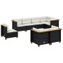 Set de sofás de jardín y cojines 8 piezas ratán sintético negro de , Conjuntos de jardín - Ref: Foro24-3261899, Precio: 575,2...